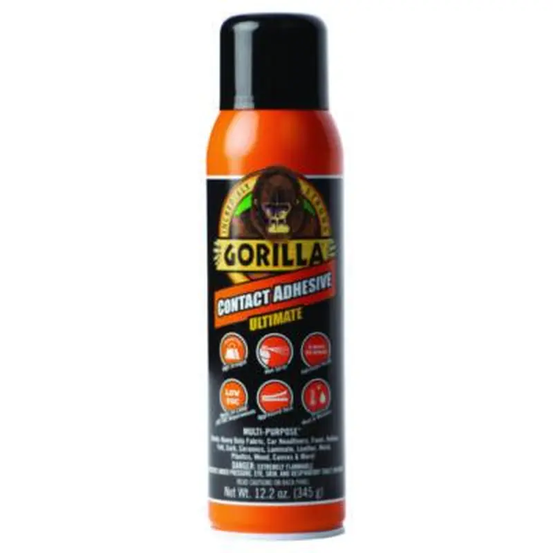 Contact Adhesive Ultimate, 12.2 oz Aerosol Spray, Dries Light Yellow - Glue | Gorilla