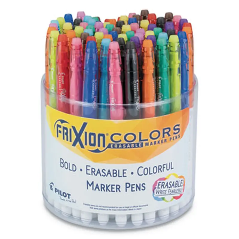 FriXion Colors Erasable Porous Point Pen, Stick, Bold 2.5 mm, Assorted Ink and Barrel Colors, 72/Pack - Pens | Pilot