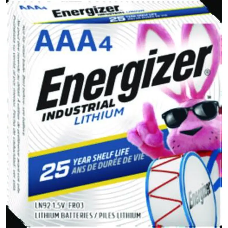 Industrial Lithium AAA Battery, 1.5 V, 4/Pack - Batteries | Energizer