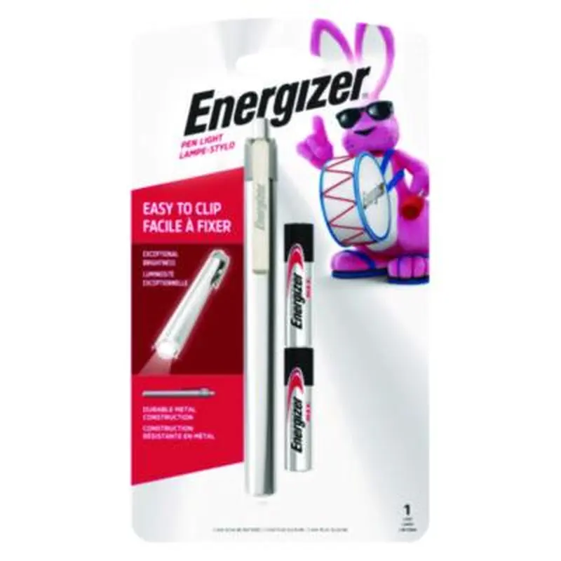 LED Pen Light, 2 AAA Batteries (Included), Silver/Black - Flashlights | Energizer
