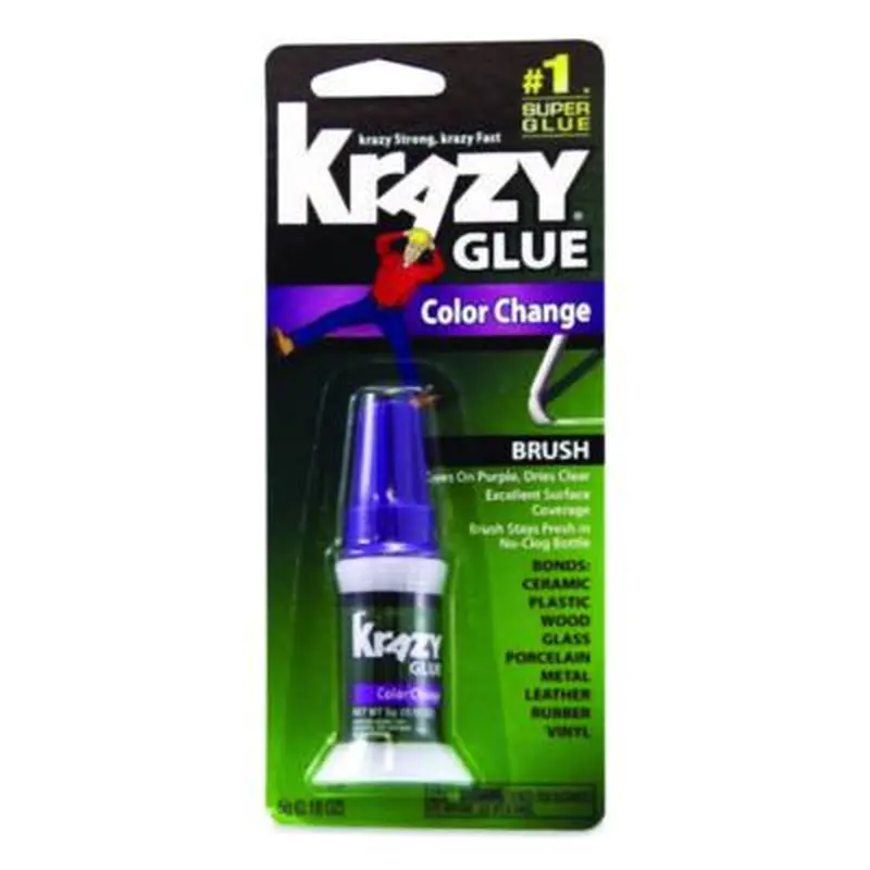Color Change Brush On Glue, 0.18 oz, Dries Clear - Glue | Krazy Glue