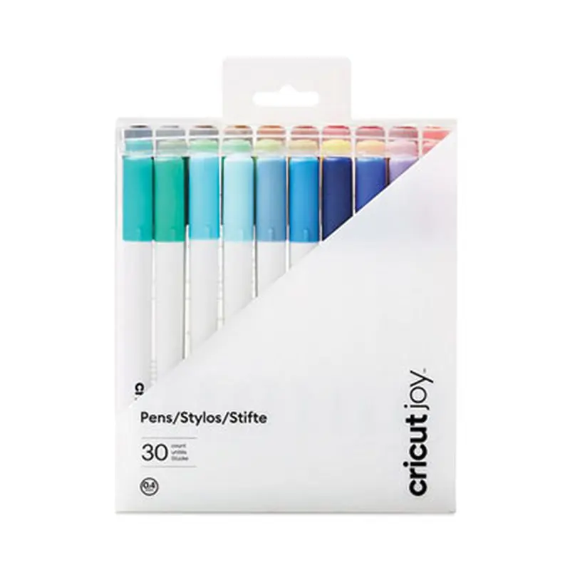 Joy Porous Point Pen, Stick, Fine 0.4 mm, Assorted Ink Colors, White Barrel, 30/Set - Pens | Cricut