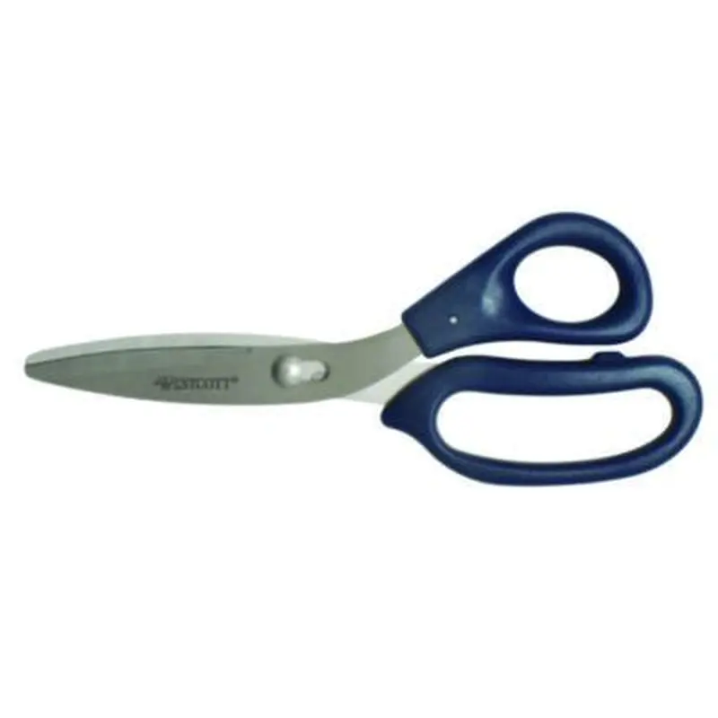 Power Pivot Shears, 8" Long, 3.5" Cut Length, Straight Blue Handle - Scissors | Westcott