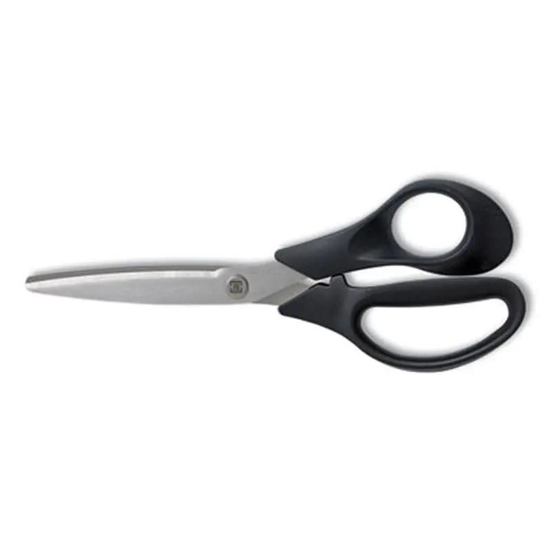 Stainless Steel Scissors, 8" Long, 3.58" Cut Length, Straight Black Handle - Scissors | TRU RED