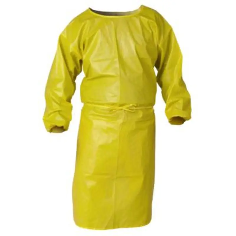 A70 Chemical Spray Protection Smock, One Size Fits Most, Yellow, 25/Carton - Smocks & Aprons | KleenGuard