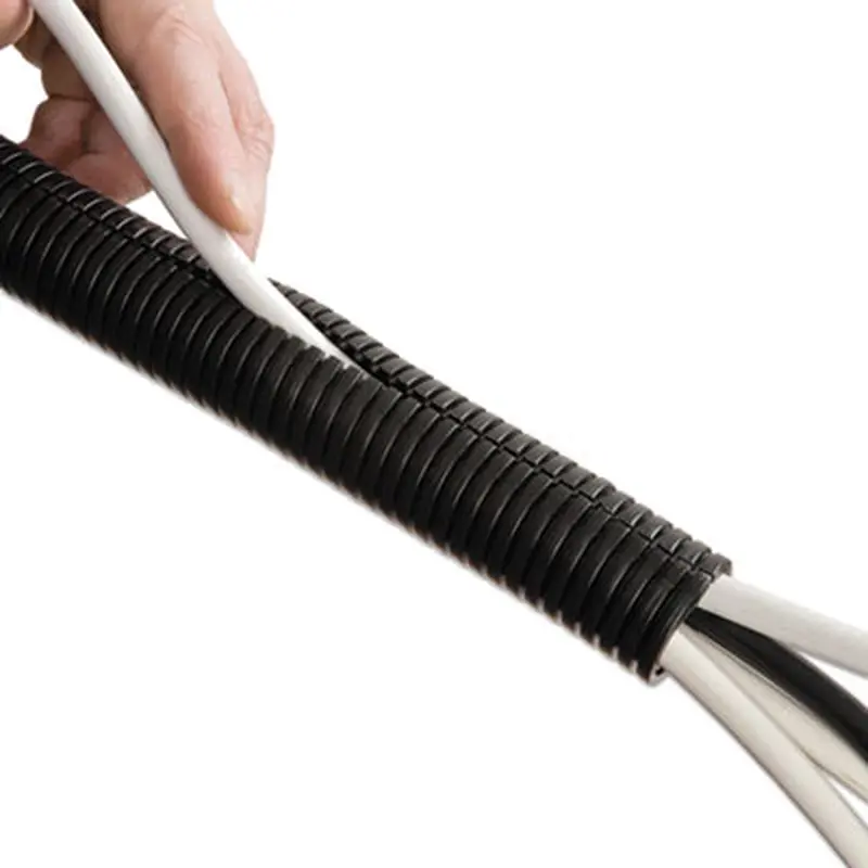 Cable Tidy Tube, 1.25" Diameter x 43" Long, Black - Cable Management | D-Line