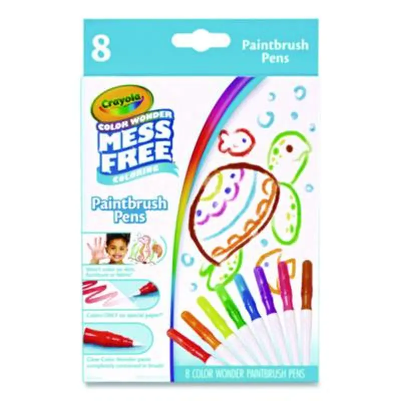 Color Wonder Paintbrush Pens, Assorted Colors, 8/Pack - Markers | Crayola