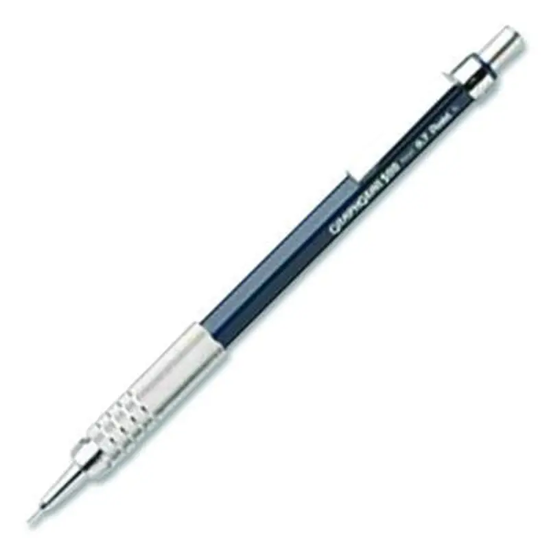 GraphGear 500 Mechanical Drafting Pencil, 0.5 mm, HB (#2), Black Lead, Black/Silver Barrel - Pencils | Pentel