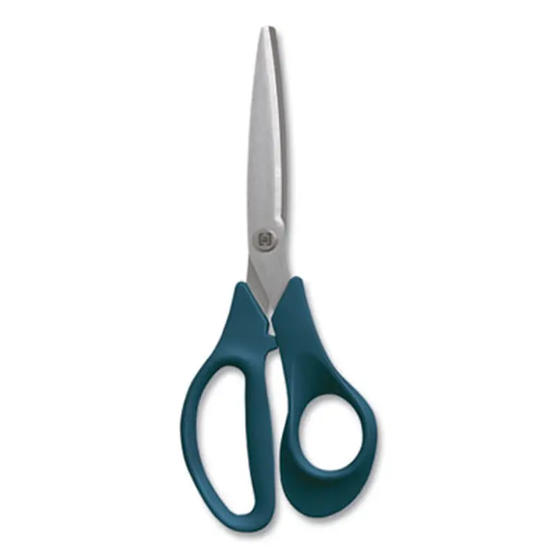 Stainless Steel Scissors, 8" Long, 3.58" Cut Length, Straight Green Handle - Scissors | TRU RED