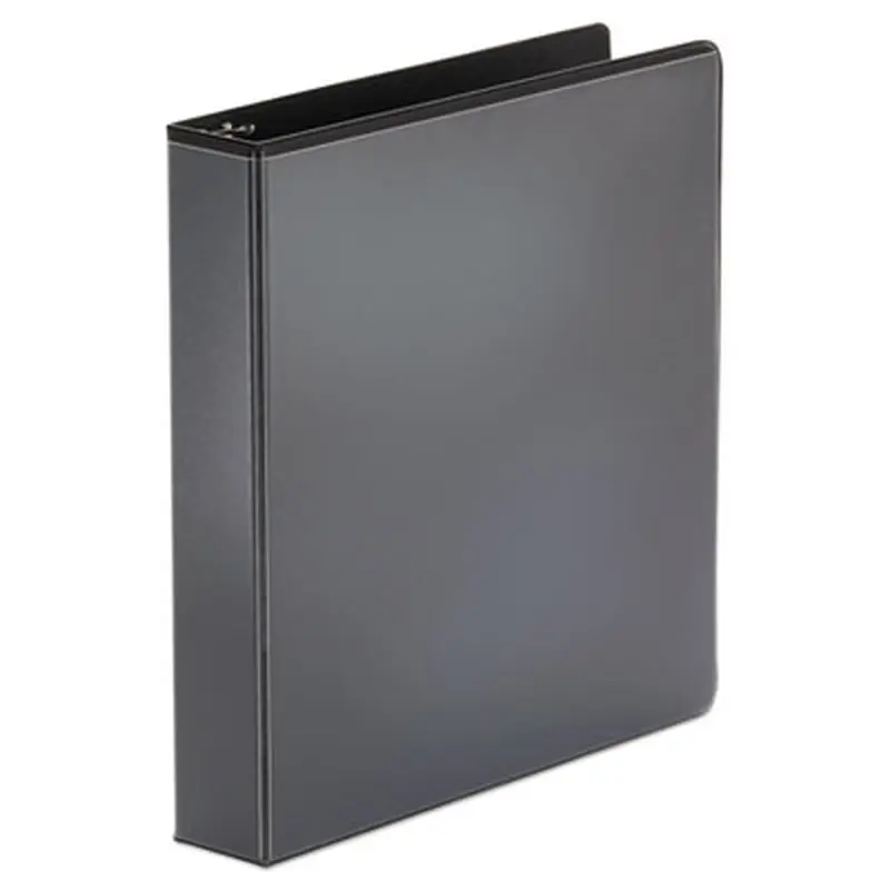 Economy Round Ring View Binder, 3 Rings, 1.5" Capacity, 11 x 8.5, Black - Binders | Universal