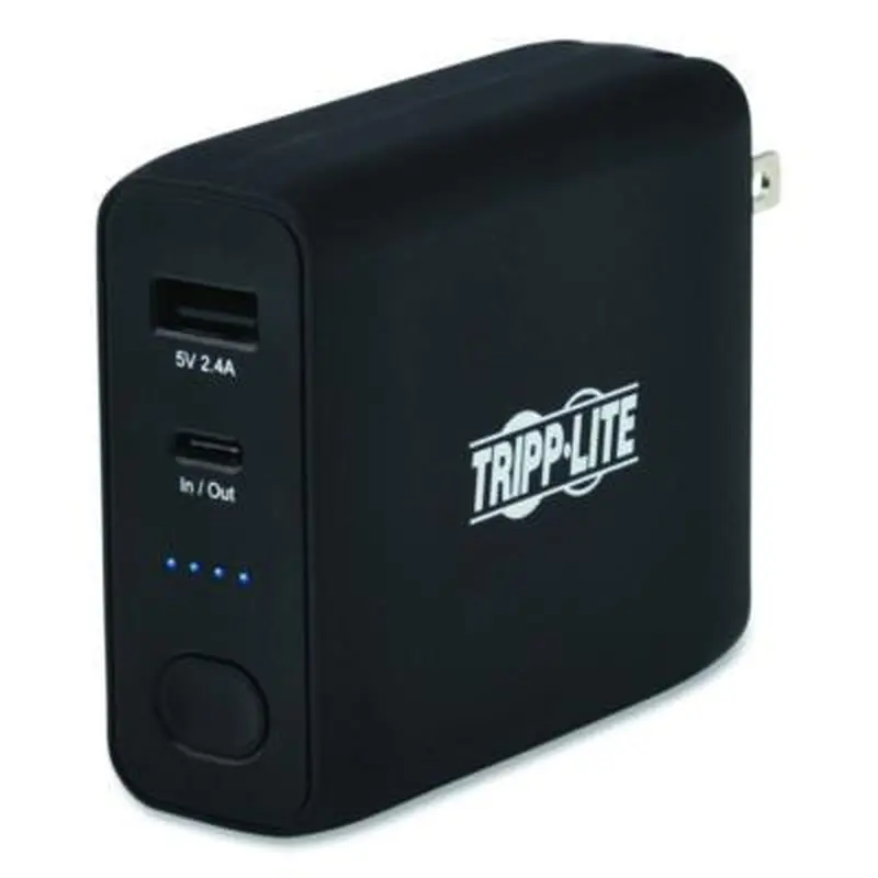 Portable Mobile Power Bank and USB Battery Wall Charger Combo, USB C, USB A, Black - Adapters/Chargers | Tripp Lite by Eaton