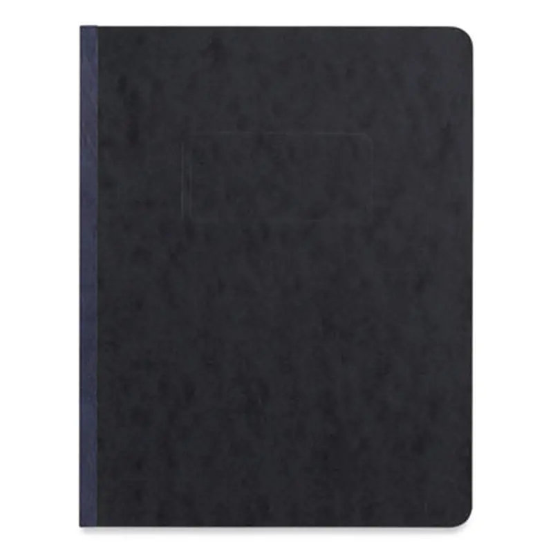 Pressboard Report Cover, Two-Piece Prong Fastener, 3" Capacity, 8.5 x 11, Black/Black - Report Covers | Universal