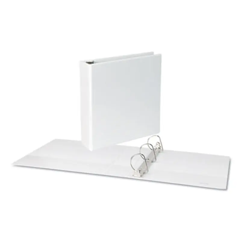 Slant D-Ring View Binder, 3 Rings, 2" Capacity, 11 x 8.5, White - Binders | Universal
