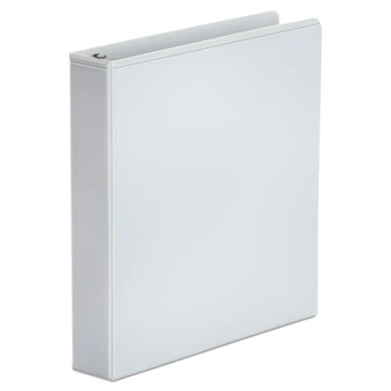 Economy Round Ring View Binder, 3 Rings, 1.5" Capacity, 11 x 8.5, White - Binders | Universal