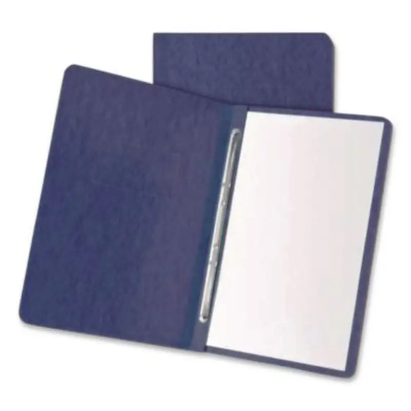 Heavyweight PressGuard and Pressboard Report Cover w/ Reinforced Side Hinge, 2-Prong Fastener, 3" Cap, 8.5 x 11, Dark Blue - Report Covers | Oxford