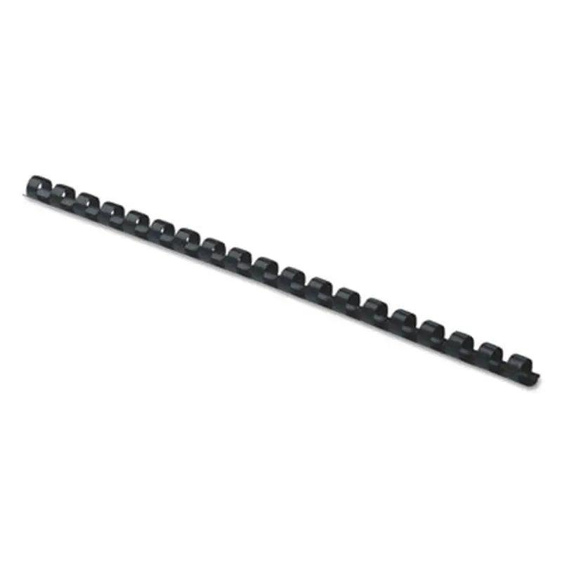 Plastic Comb Bindings for 11 x 8.5 Documents, 19 Rings, 0.31" (40-Sheet) Capacity, Black, 100/Pack - Binding Spines | Fellowes