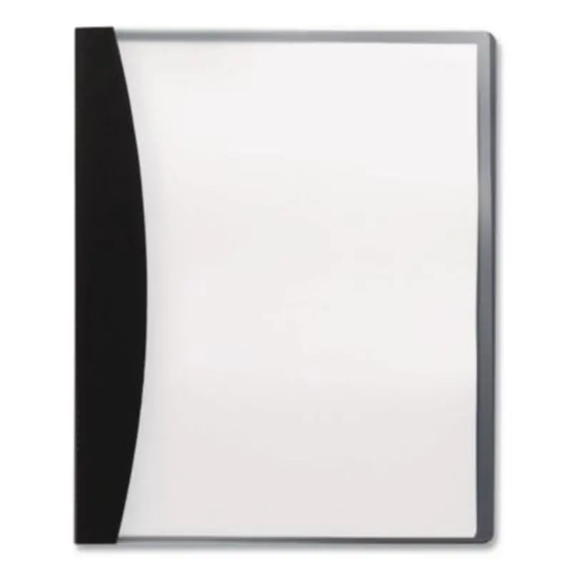 Report Cover with Hidden Swing Clip, 8.5 x 11, Frosted/Black - Report Covers | GBC