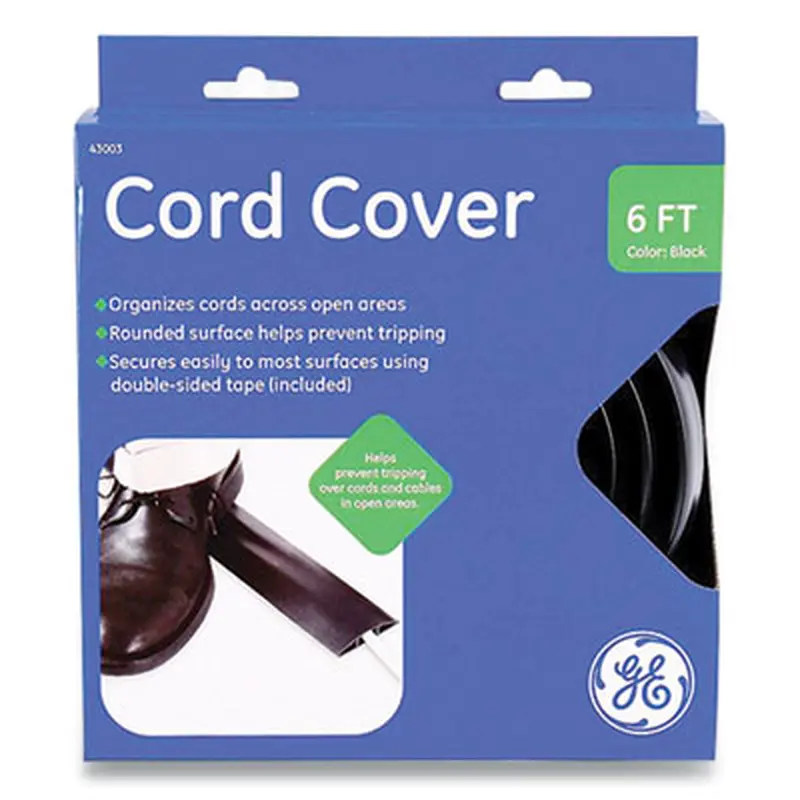 Power Gear Cord Cover, 2.5" x 6 ft, Black - Cable Management | GE