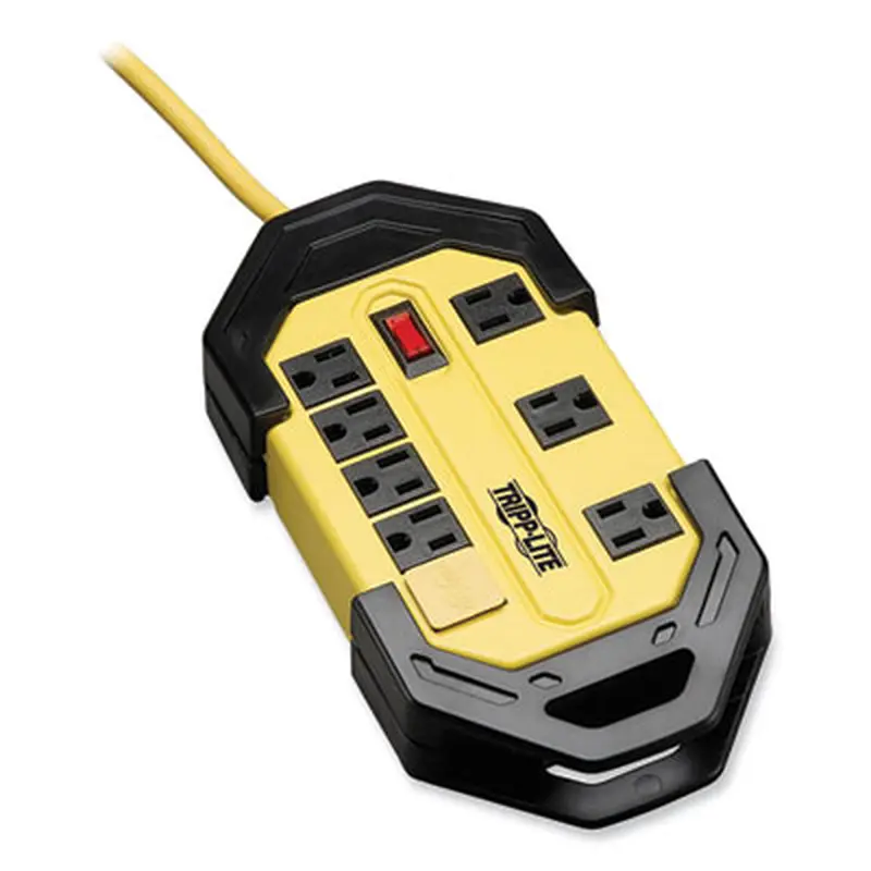 Power It! Safety Power Strip with GFCI Plug, 8 Outlets, 12 ft Cord, Yellow/Black - Power Strips | Tripp Lite by Eaton