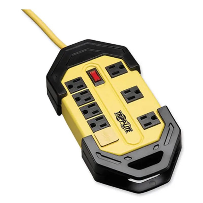 Power It! Safety Power Strip with Safety Covers, 8 Outlets, 15 ft Cord, Yellow/Black - Power Strips | Tripp Lite by Eaton