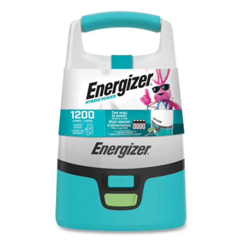 Vision Hybrid Lantern, 4 AA (Sold Separately), 1 Rechargeable Lithium Ion (Sold Separately), Teal/White - Flashlights | Energizer