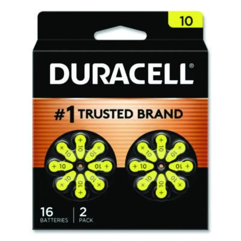 Hearing Aid Battery, #10, 16/Pack - Batteries | Duracell