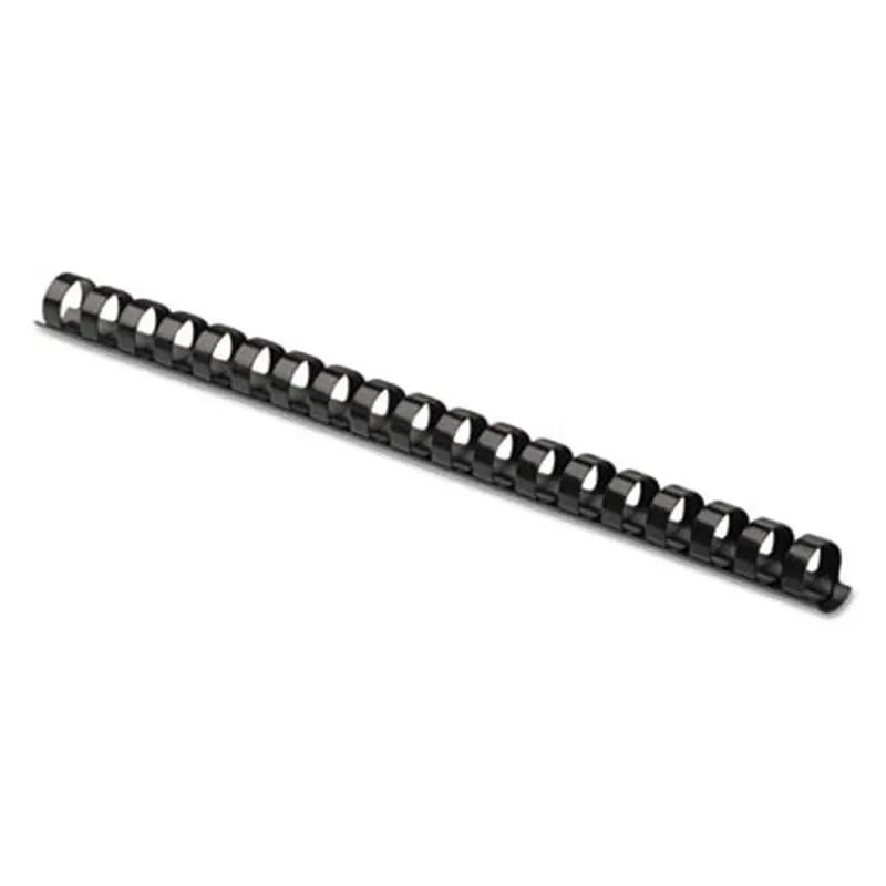 Plastic Comb Bindings for 11 x 8.5 Documents, 19 Rings, 0.5" (90-Sheet) Capacity, Black, 25/Pack - Binding Spines | Fellowes