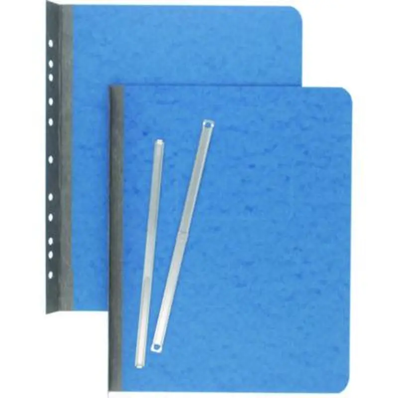 Pressboard Report Cover with Tyvek Reinforced Hinge, 2-Hole Prong Fastener, 3" Capacity, 8.5 x 11, Light Blue - Report Covers | ACCO