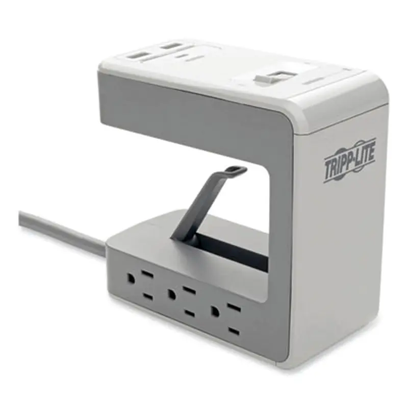 Surge Protector, 6 AC Outlets/2 USB-A and 1 USB-C Ports, 8 ft Cord, 1,080 J, Gray - Surge Protectors | Tripp Lite by Eaton