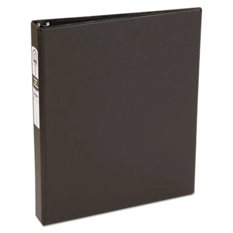 Economy Non-View Binder with Round Rings, 3 Rings, 1" Capacity, 11 x 8.5, Black, (3301) - Binders | Avery