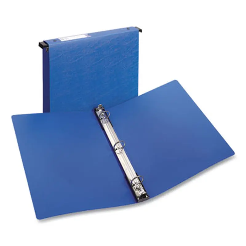 Hanging Storage Flexible Non-View Binder with Round Rings, 3 Rings, 1" Capacity, 11 x 8.5, Blue - Binders | Avery