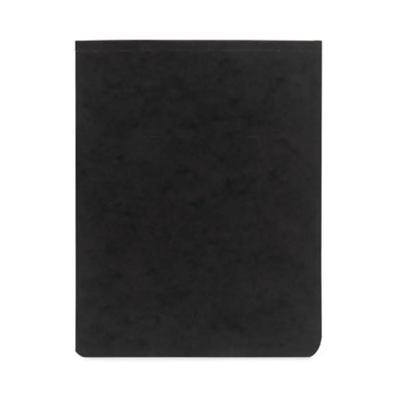 PRESSTEX Report Cover with Tyvek Reinforced Hinge, Top Bound, Two-Piece Prong Fastener, 2" Capacity, 8.5 x 11, Black/Black - Report Covers | ACCO