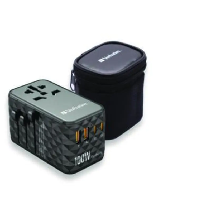 UTA-06 Gan III Universal Travel Adapter, (2) USB-A/(2) USB-C/Quick Charge 4  - Adapters/Chargers | Verbatim