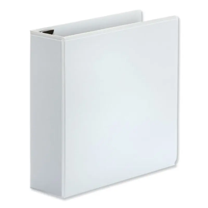 Deluxe Easy-to-Open D-Ring View Binder, 3 Rings, 3" Capacity, 11 x 8.5, White - Binders | Universal