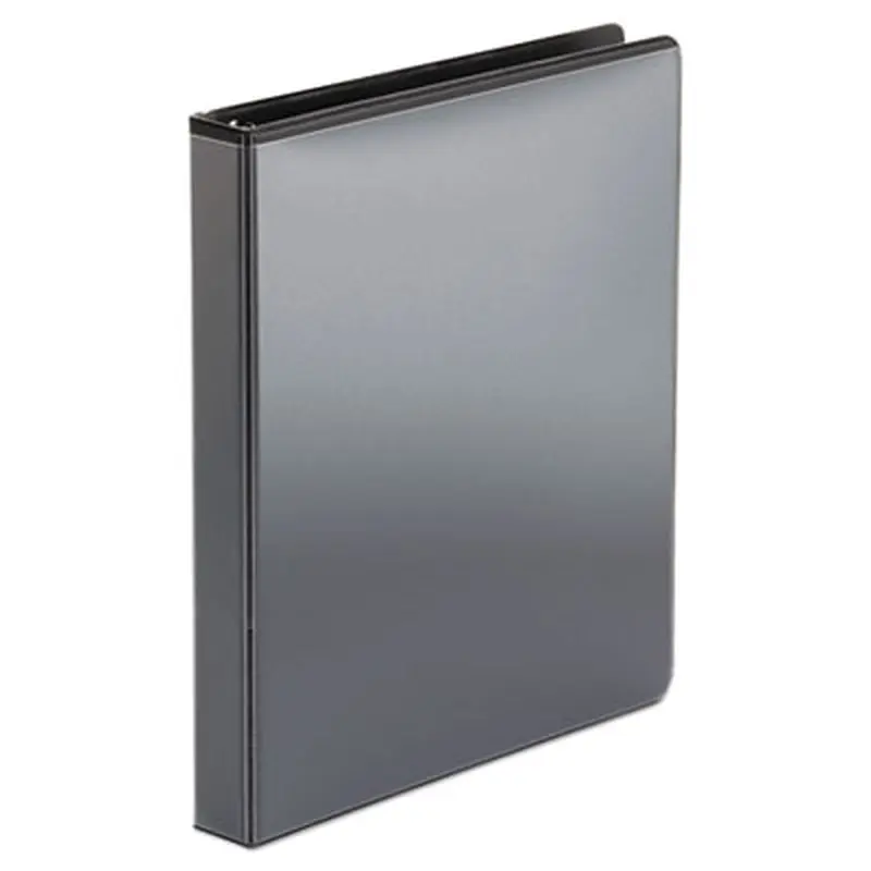 Economy Round Ring View Binder, 3 Rings, 1" Capacity, 11 x 8.5, Black - Binders | Office Impressions