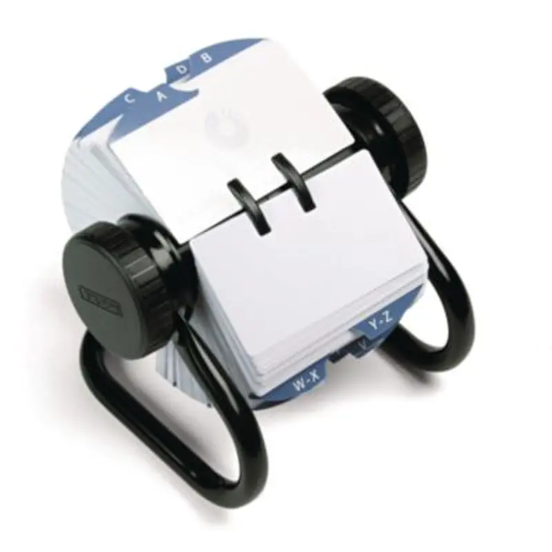 Open Rotary Card File, Holds 500 2.25 x 4 Cards, Black - Card Holders | Rolodex