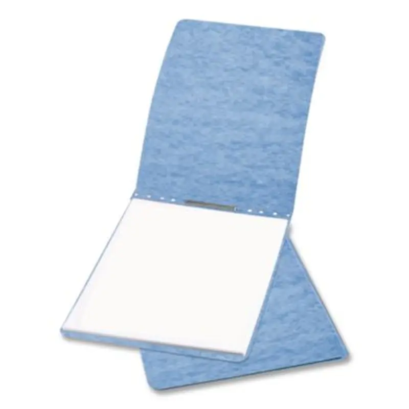 PRESSTEX Report Cover with Tyvek Reinforced Hinge, Top Bound, Two-Piece Prong Fastener, 2" Capacity, 8.5 x 14, Light Blue - Report Covers | ACCO