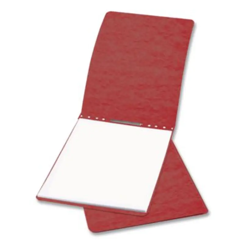 PRESSTEX Report Cover with Tyvek Reinforced Hinge, Two-Piece Prong Fastener, 3" Capacity, 8.5 x 11, Red/Red - Report Covers | ACCO