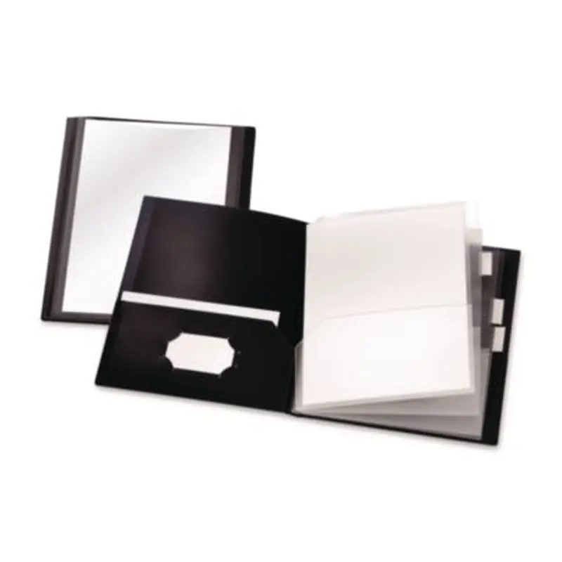 ReportPro 10-Pocket Project Organizer, 8.5 x 11, Clear/Black - Report Covers | Cardinal