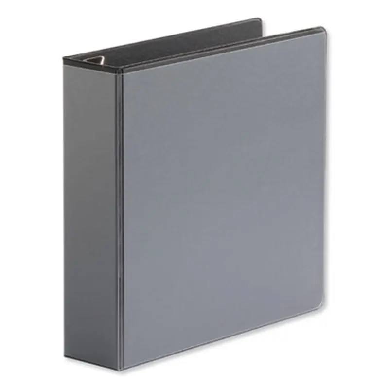 Deluxe Easy-to-Open D-Ring View Binder, 3 Rings, 2" Capacity, 11 x 8.5, Black - Binders | Universal