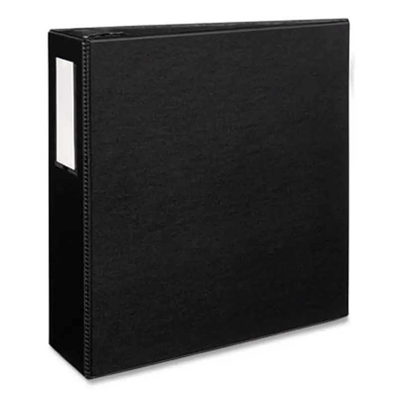 Durable Non-View Binder with DuraHinge and EZD Rings, 3 Rings, 4" Capacity, 11 x 8.5, Black, (8802) - Binders | Avery