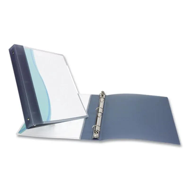 Flexible View Binder with Round Rings, 3 Rings, 1" Capacity, 11 x 8.5, Gray - Binders | Avery