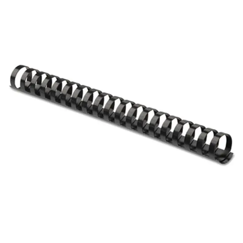 Plastic Comb Bindings for 11 x 8.5 Documents, 19 Rings, 0.75" (150-Sheet) Capacity, Black, 100/Pack - Binding Spines | Fellowes