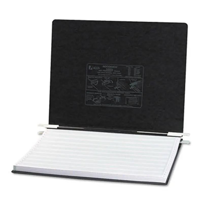 PRESSTEX Covers with Storage Hooks, 2 Posts, 6" Capacity, 14.88 x 11, Black - Binders | ACCO