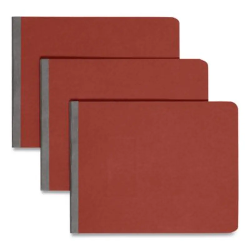 Prong Fastener Premium Pressboard Report Cover, Two-Piece Prong Fastener, 2" Capacity, 8.5 x 11, Red/Red - Report Covers | Smead