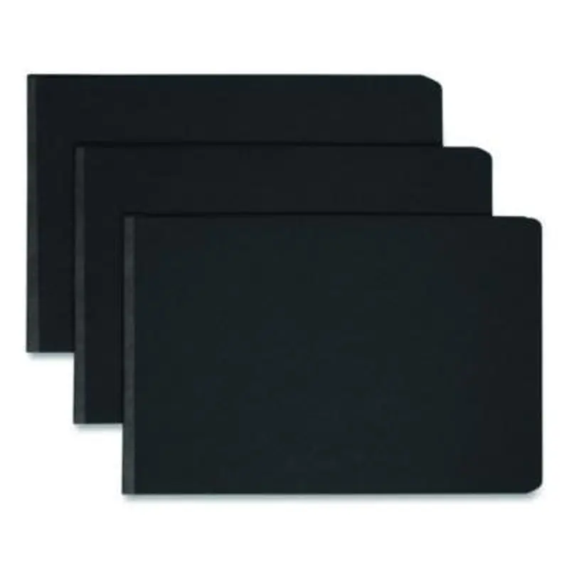 Prong Fastener Premium Pressboard Report Cover, Two-Piece Prong Fastener, 3" Capacity, 11 x 17, Black/Black - Report Covers | Smead