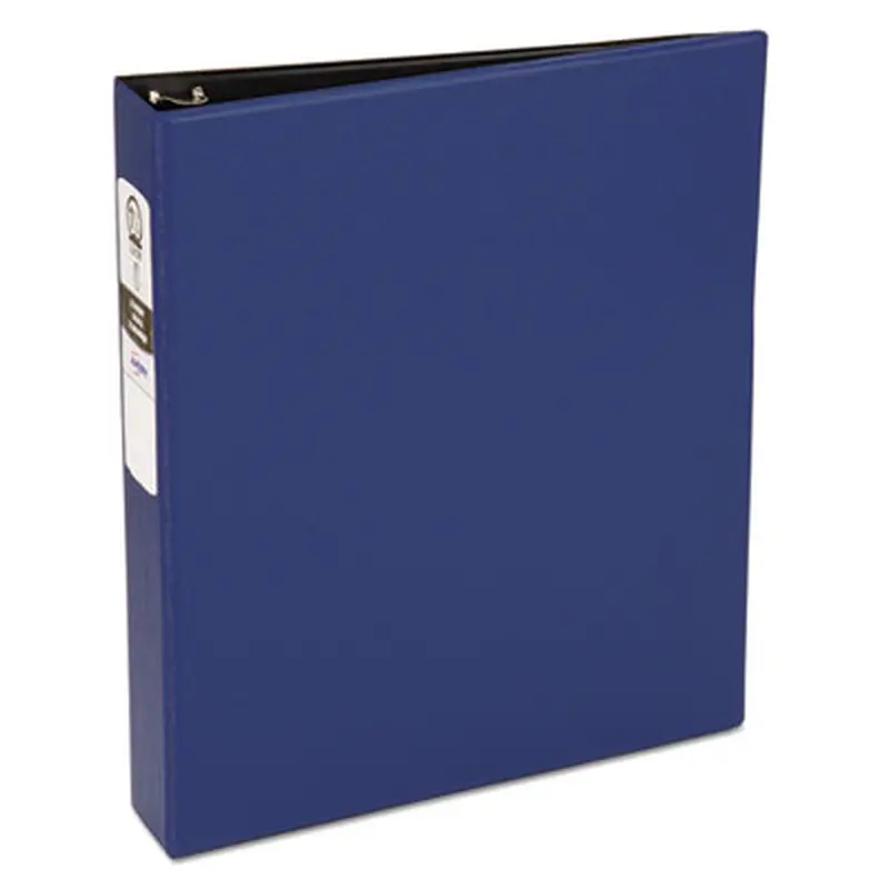 Economy Non-View Binder with Round Rings, 3 Rings, 1.5" Capacity, 11 x 8.5, Blue, (3400) - Binders | Avery