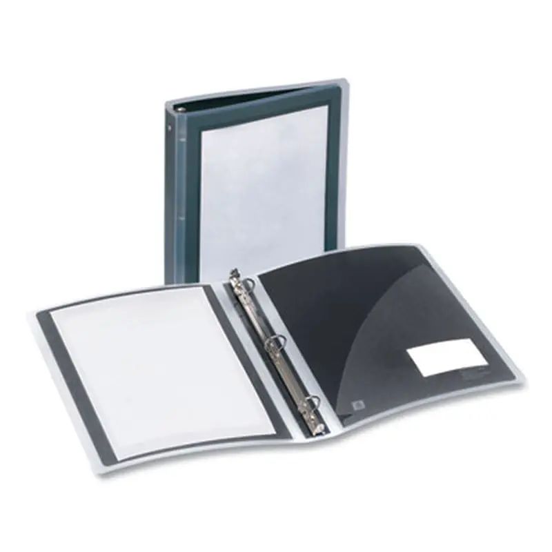 Flexi-View Binder with Round Rings, 3 Rings, 1.5" Capacity, 11 x 8.5, Black - Binders | Avery