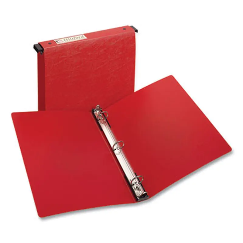 Hanging Storage Flexible Non-View Binder with Round Rings, 3 Rings, 1" Capacity, 11 x 8.5, Red - Binders | Avery