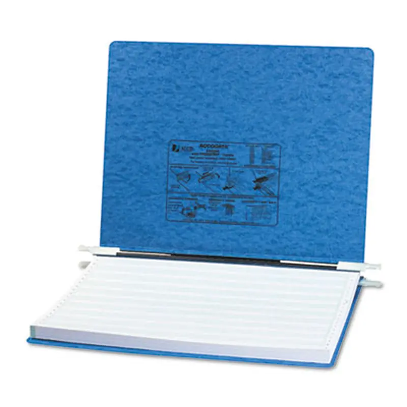 PRESSTEX Covers with Storage Hooks, 2 Posts, 6" Capacity, 14.88 x 11, Light Blue - Binders | ACCO